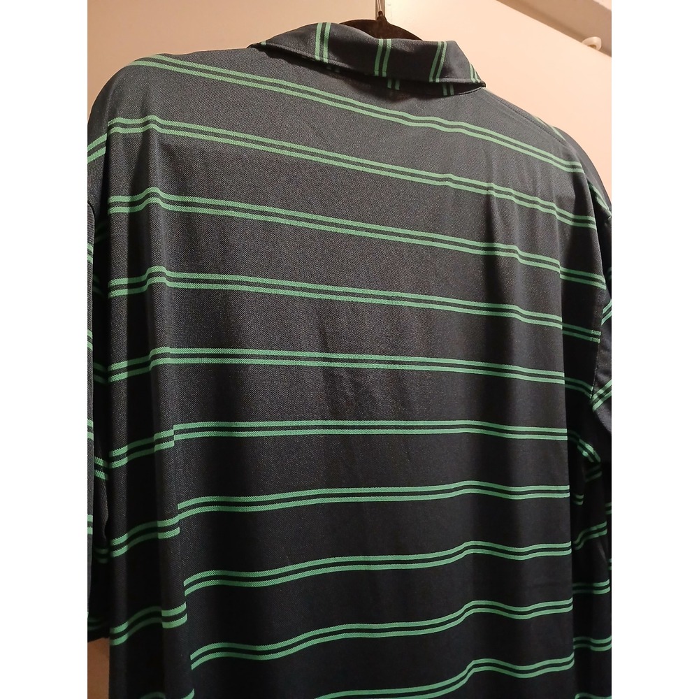 Peter Millar Summer Comfort Polo Shirt Men's L Blue Striped Stretch SANTA LUCIA - Picture 6 of 8